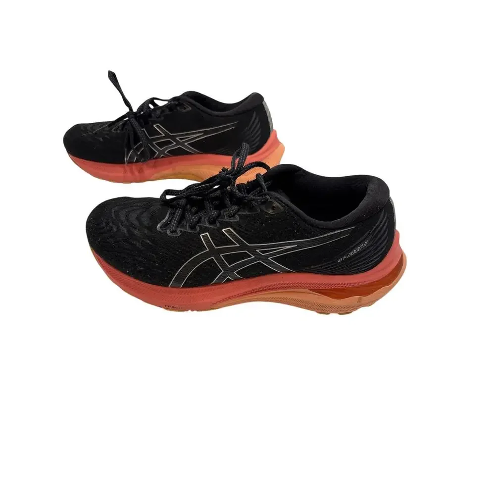 ASICS GT-2000 11 Women’s Running Shoes Size 8 Black Coral Orange
